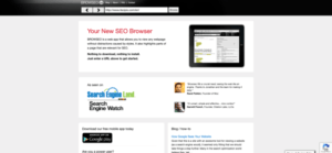 Screenshot of Browseo home page.