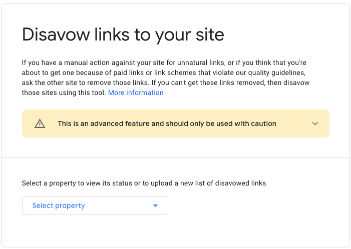 Google's disavow links tool.